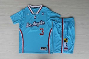 Maillot De Basket Los Angeles Clippers Bleu The New Survetement Short et Manches Courtes Matching